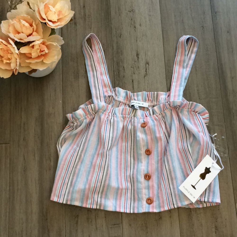 NWT Purple Snow Crop Top size Large